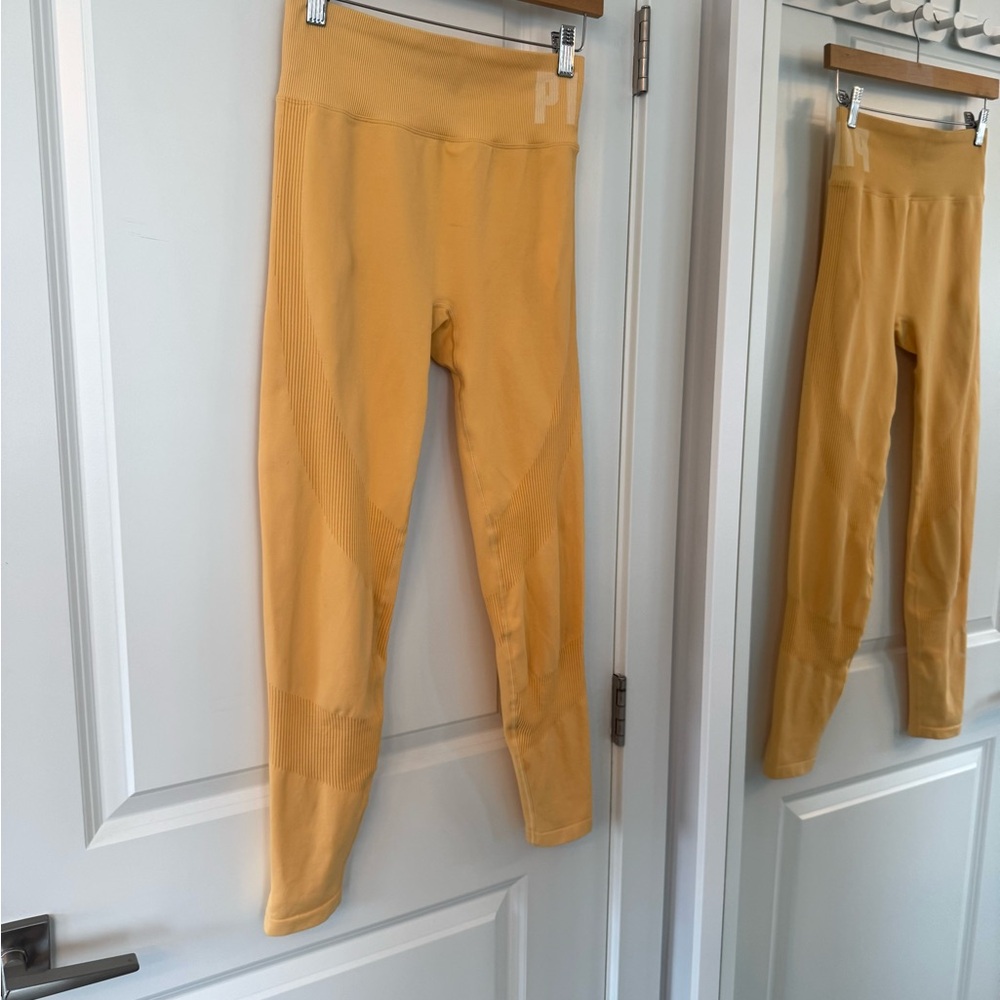 PINK Victoria's Secret Yellow Leggings Stretchy Full-Length